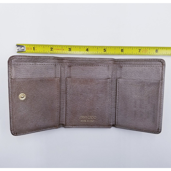 JIMMY CHOO Metallic Leather Gold Stars Tri-Fold Wallet 40718070 - Picture 12 of 12